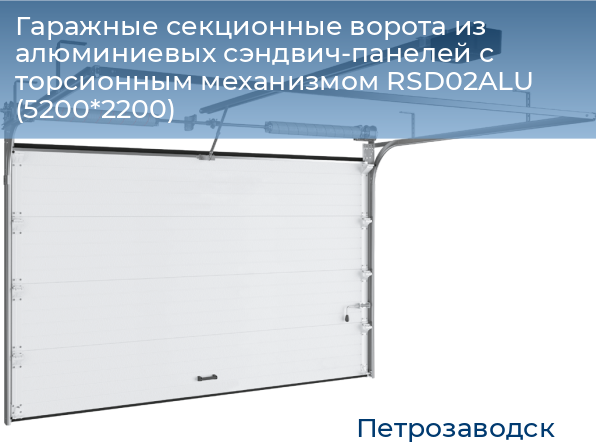 Гаражные секционные ворота из алюминиевых сэндвич-панелей с торсионным механизмом RSD02ALU (5200*2200), petrozavodsk.doorhan.ru