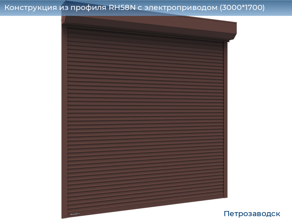 Конструкция из профиля RH58N с электроприводом (3000*1700), petrozavodsk.doorhan.ru