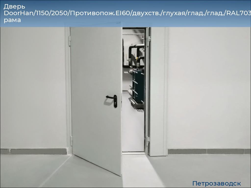 Дверь DoorHan/1150/2050/Противопож.EI60/двухств./глухая/глад./глад./RAL7035/прав./угл. рама, petrozavodsk.doorhan.ru